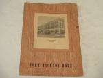 Fort Jackson Hotel-Waynesburg, Pa 1950's Menu